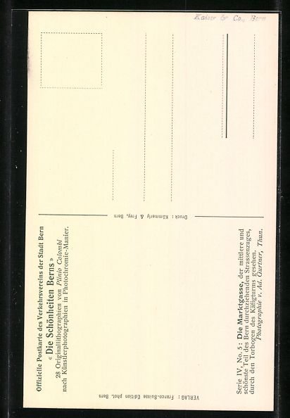 Cartoline postali: Bern, Blick in die Marltgasse mit Torbog – Usato da Berlin venduto da bartko-reher 1