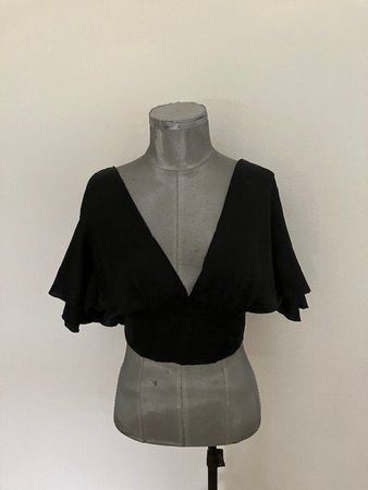 Top noir manches courtes femme Taille 38