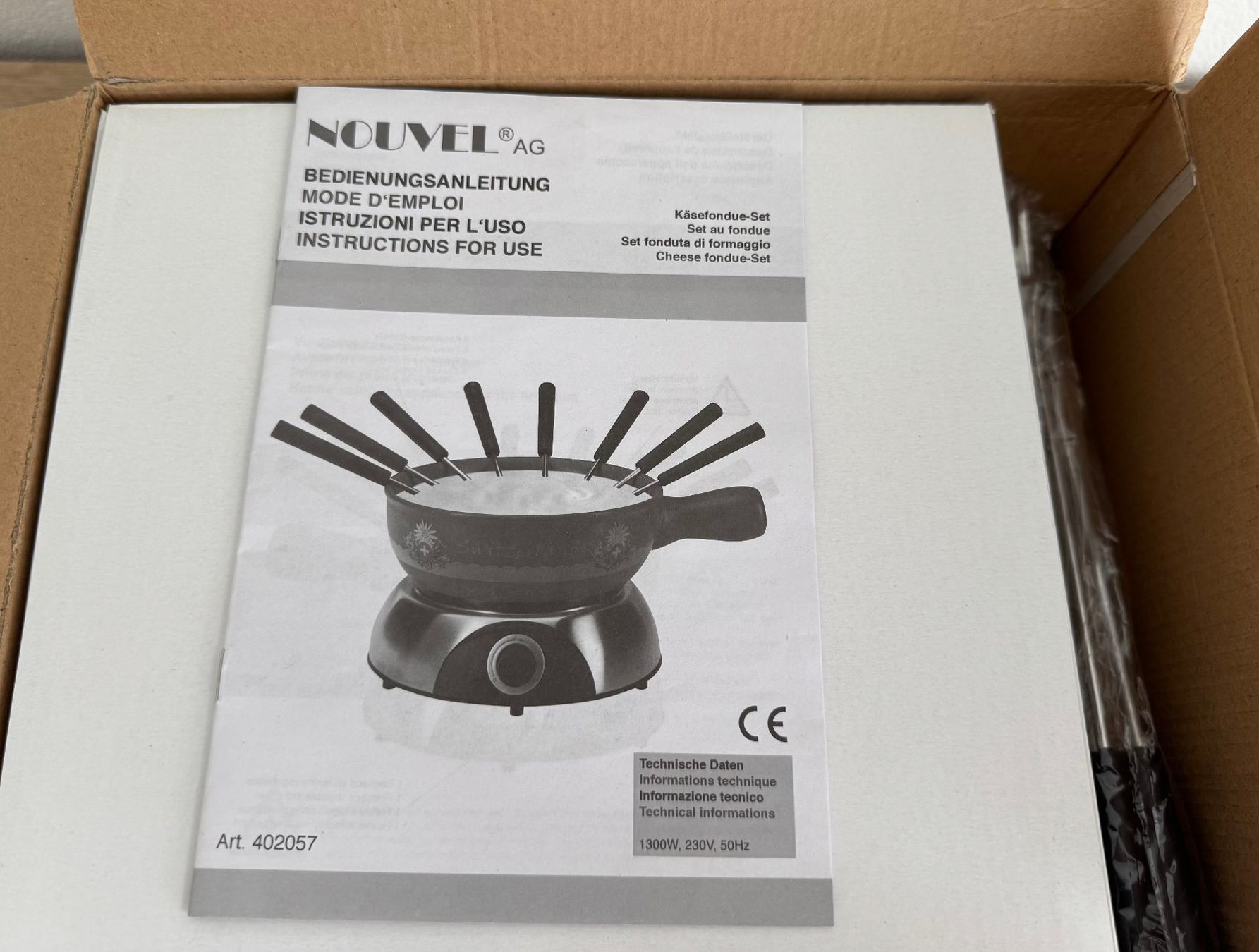 Elettrodomestici da cucina: Nouvel Elektro-Käsefondue-Set – Nuovo e nell'imballaggio originale da Frauenkappelen venduto da HDPerle 8