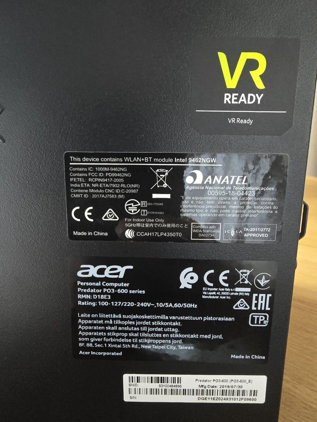 Acer PC: Acer Predator Orion 3000 desktop gaming PC – Usato da Rapperswil SG venduto da JF96 3