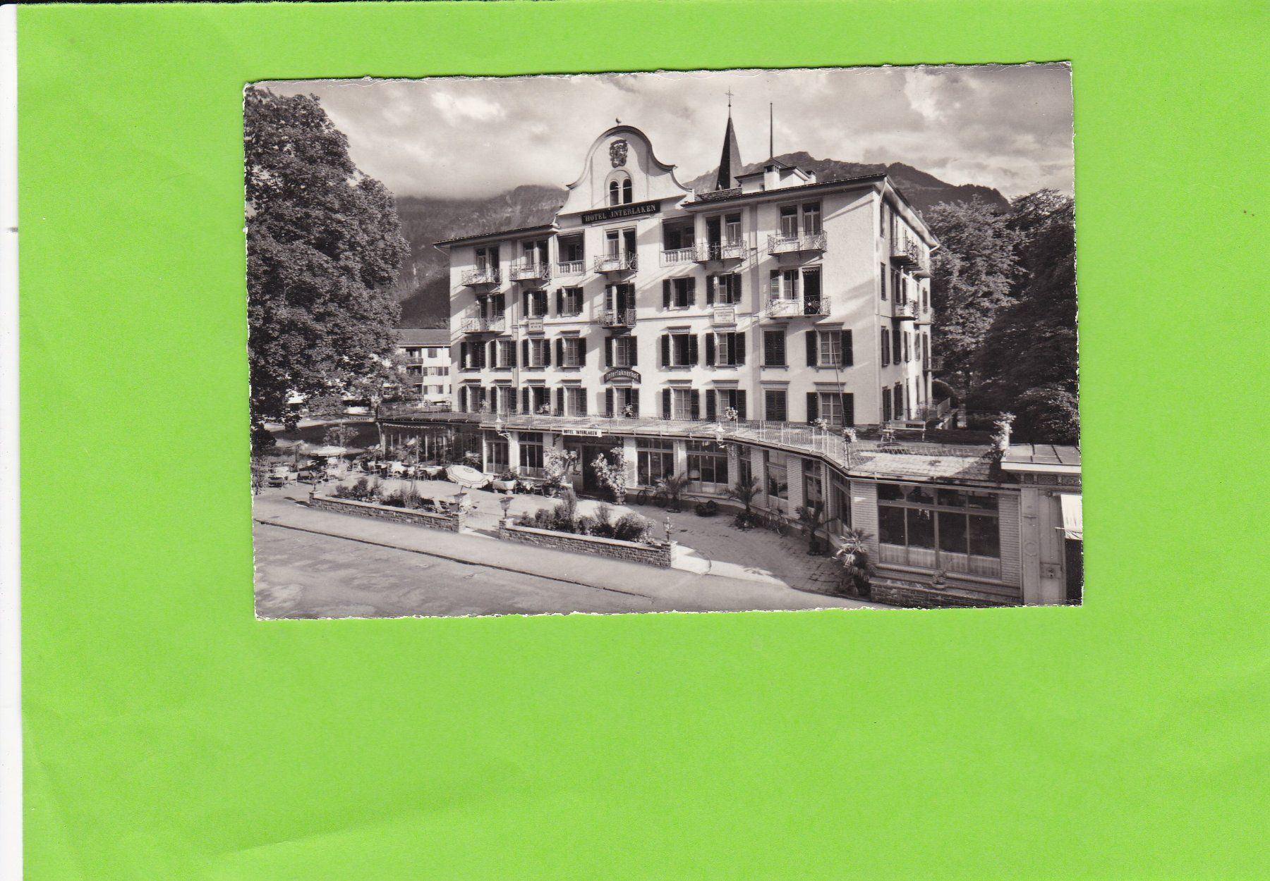 Cartoline postali: Interlaken. Hotel Interlaken – Usato da St. Peterzell venduto da neckertal