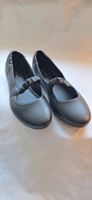 Schwarze Ballerinas mit Raffung, Grösse 38