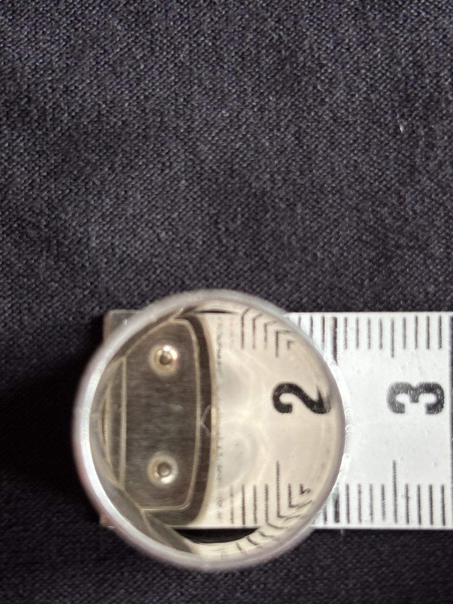 Anelli: Stylischer Silberring mit Muster, Grösse 58, 12mm breit – Usato da Zürich venduto da wei_8n2l 5