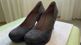 Pumps Wildleder grau Les Venues Gr. 39