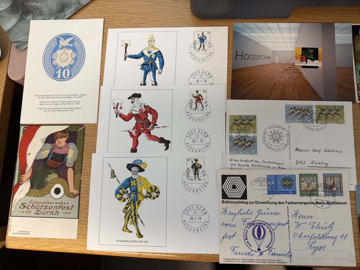 Cartoline postali: 80 PK/AK und Maximumkarten Schweiz ab Alt – Usato da Murgenthal venduto da Tina_4055