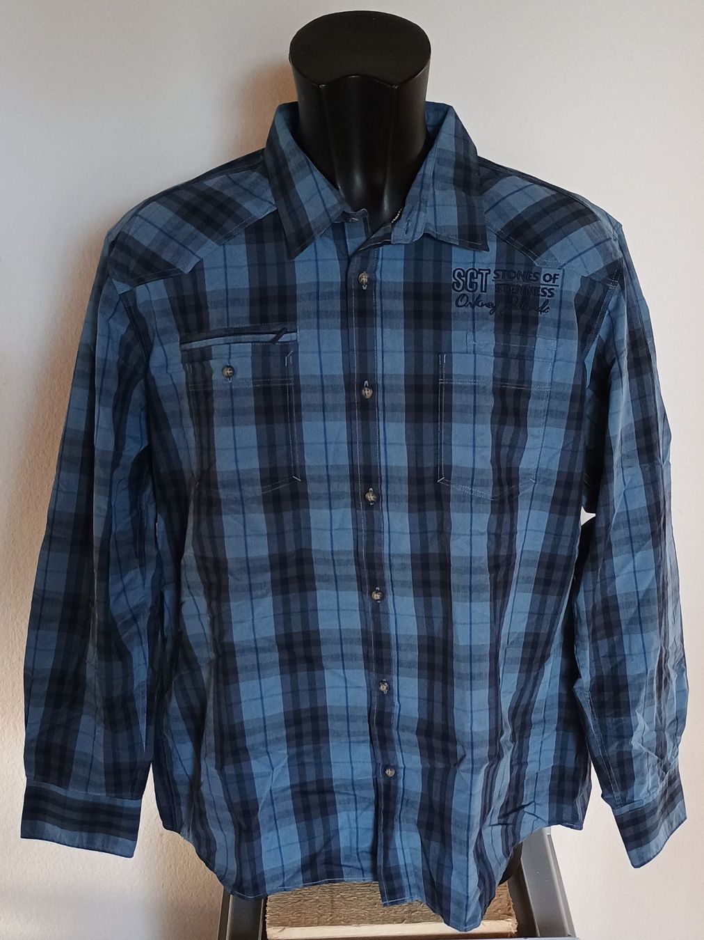 Camicie: Hemd blau/schwarz Gr. 3XL – Nuovo (secondo la descrizione) da Rothrist venduto da GIWALD