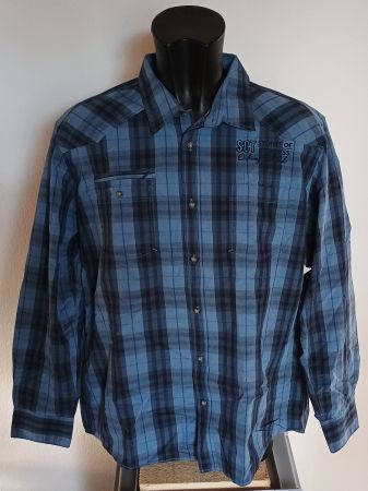 Hemd blau/schwarz Gr. 3XL