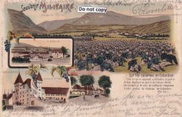 Colombier   NE  -  Sur les casernes de Colombier    en 1907