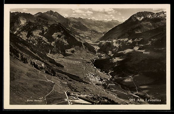 Ansichtskarten: Alta Leventina, Veduta aerea di Airolo e – Gebraucht aus Berlin von bartko-reher
