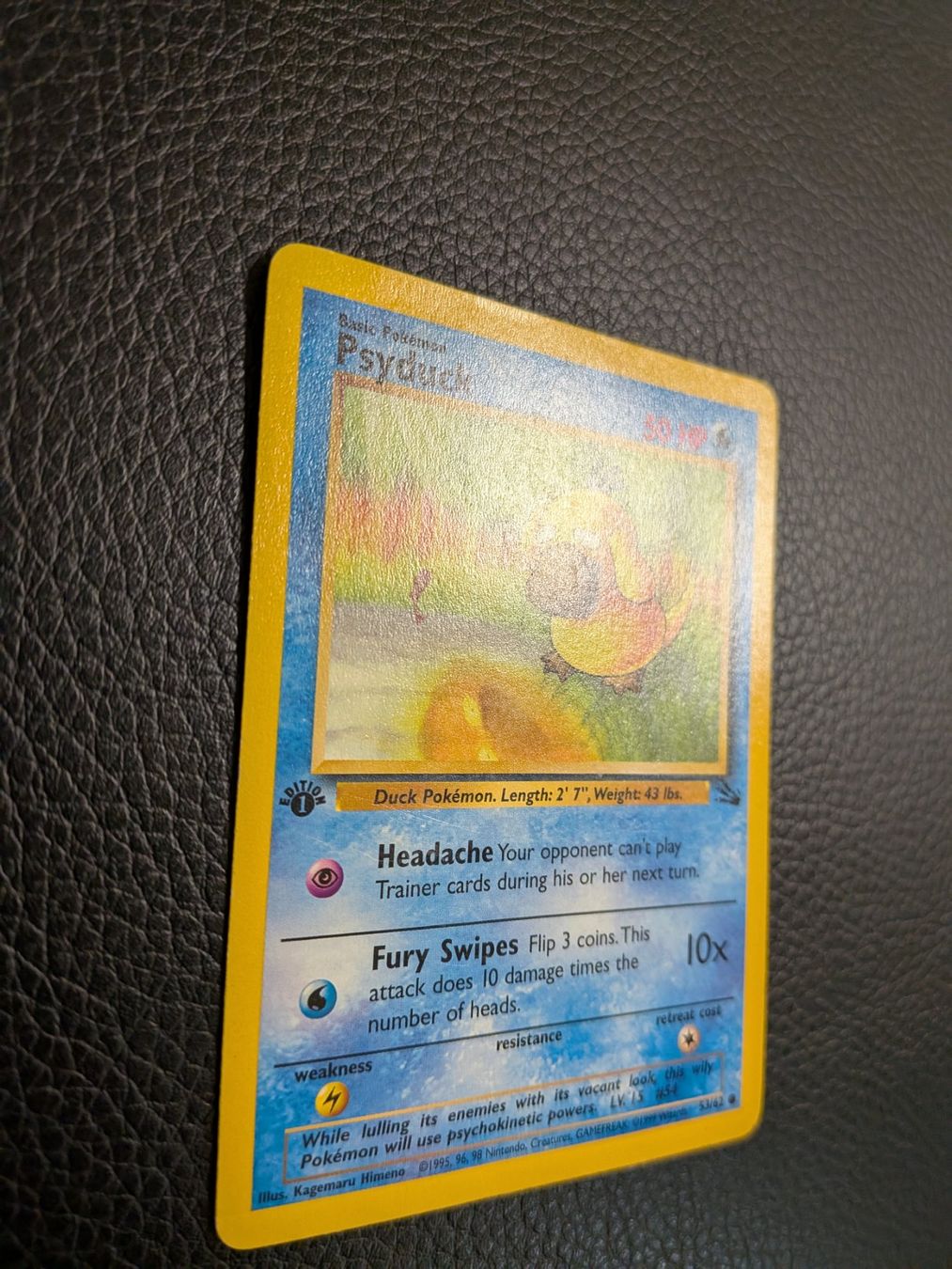 Pokémon Carte collezionabili: Fossil Psyduck 1st edition 53/62 Ab 1 – Usato da Paradiso venduto da Pkmn10 2
