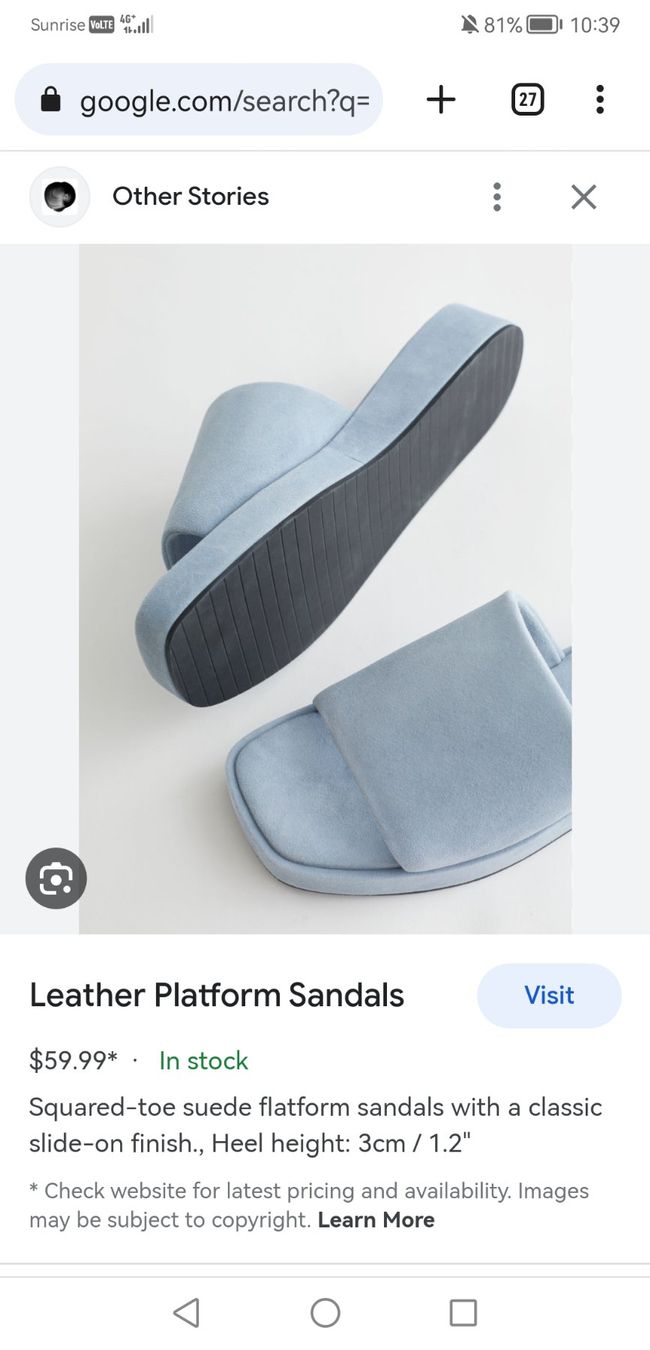 Other Stories Scarpe da donna: Other Stories Sandals Blue 39 – Usato da Uster venduto da b4x_ric 1