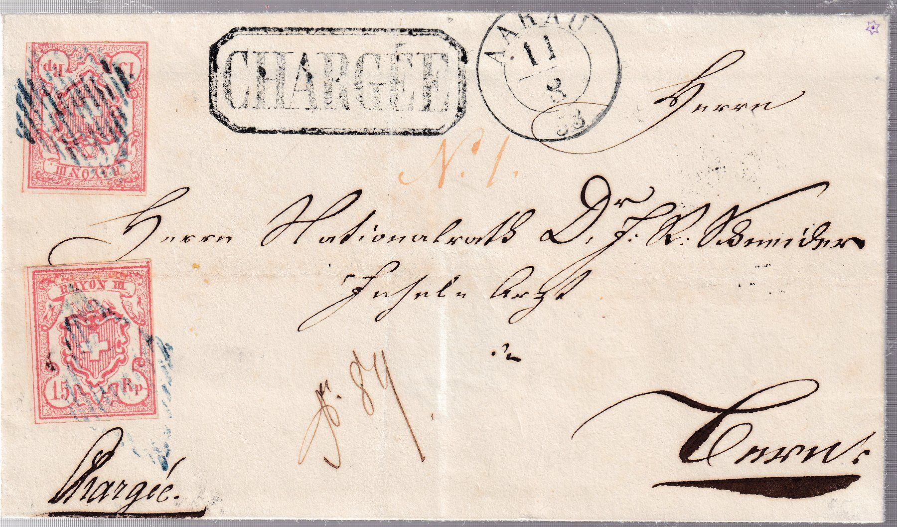 Tutti i francobolli: 15 Rp. RAYON III, Zst.Nr.20 – Usato da geneve venduto da philatelie-marchand