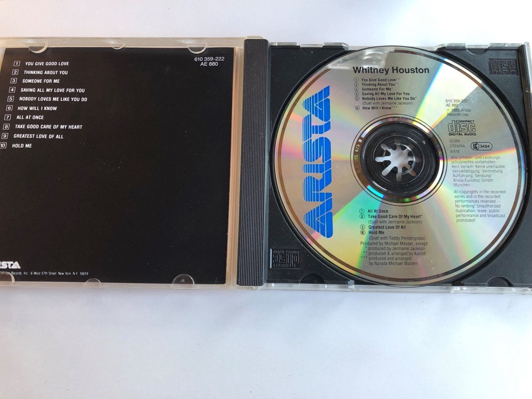 CD: Whitney Houston CD - Album 1985 – Usato da Oberried Brienz venduto da Chyara 2