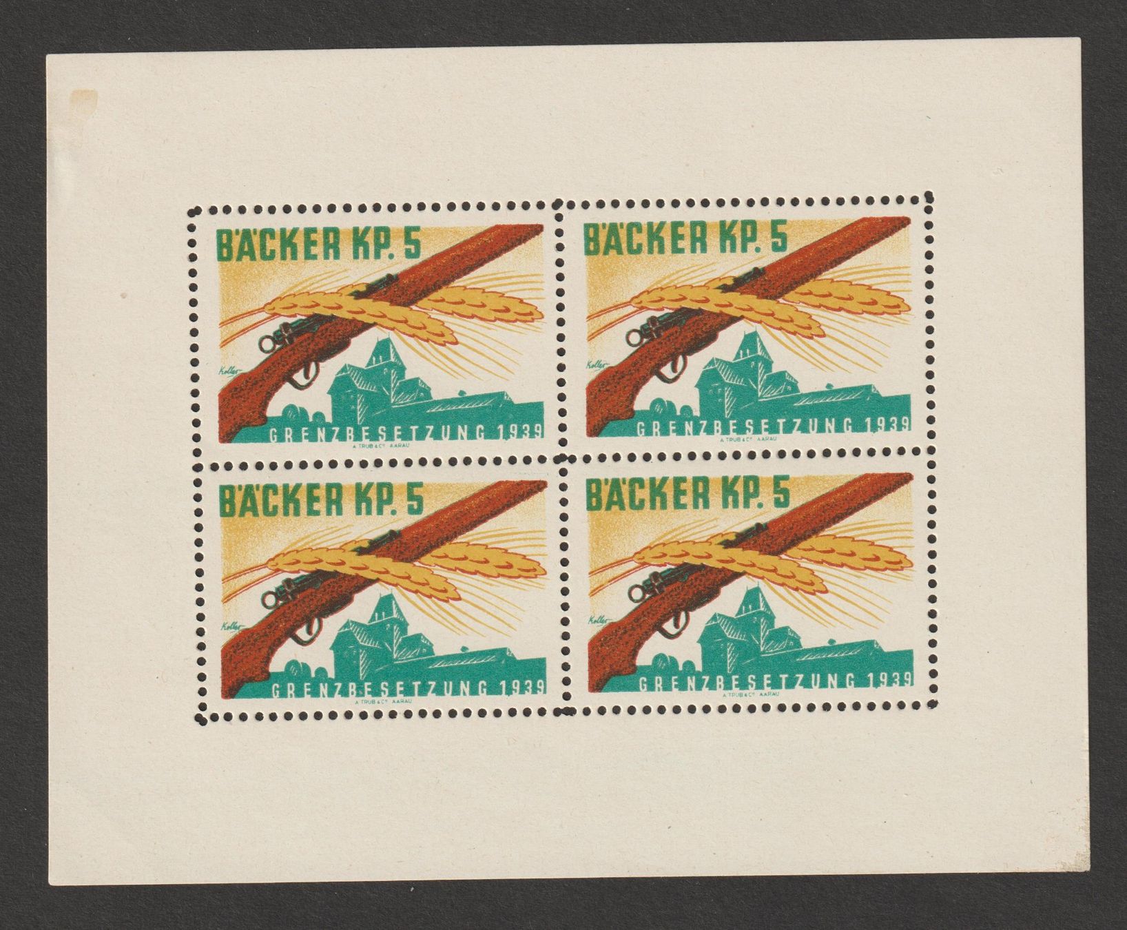 Alle Briefmarken: Bäcker Nr. 6/3 * – Gebraucht aus Siebnen von Fstaehli