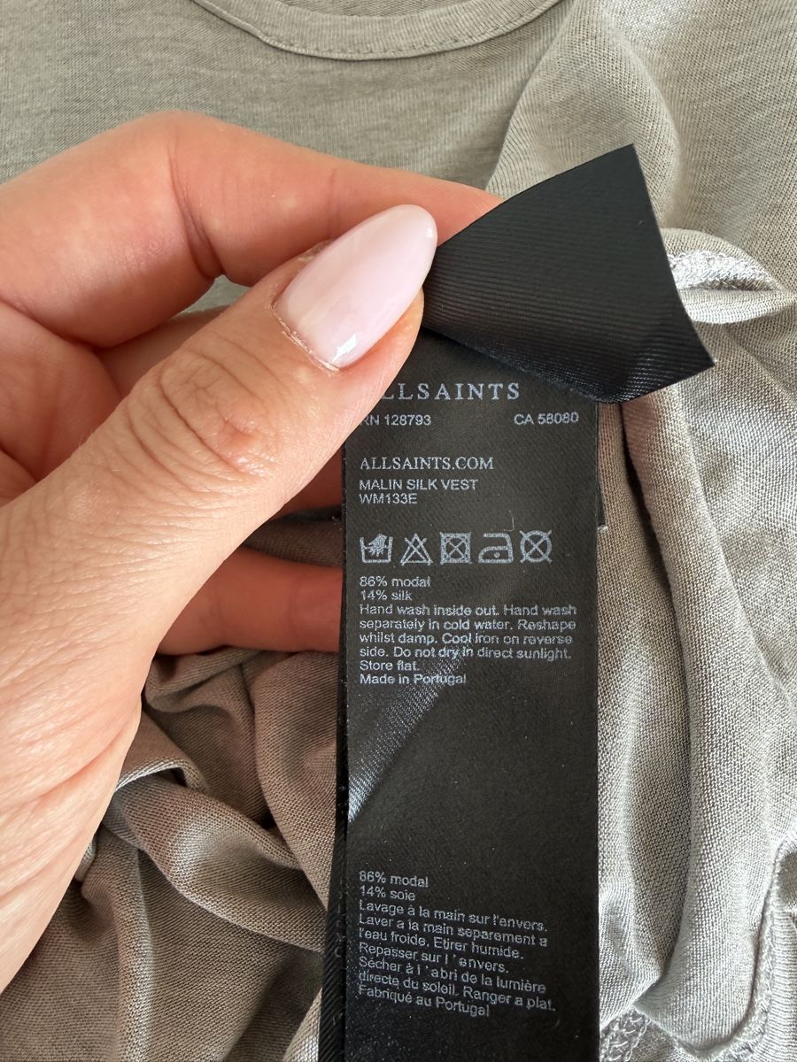 Allsaints Top: ALLSAINTS Modal Silk Top grey size S – Usato da zug venduto da Inaar 4