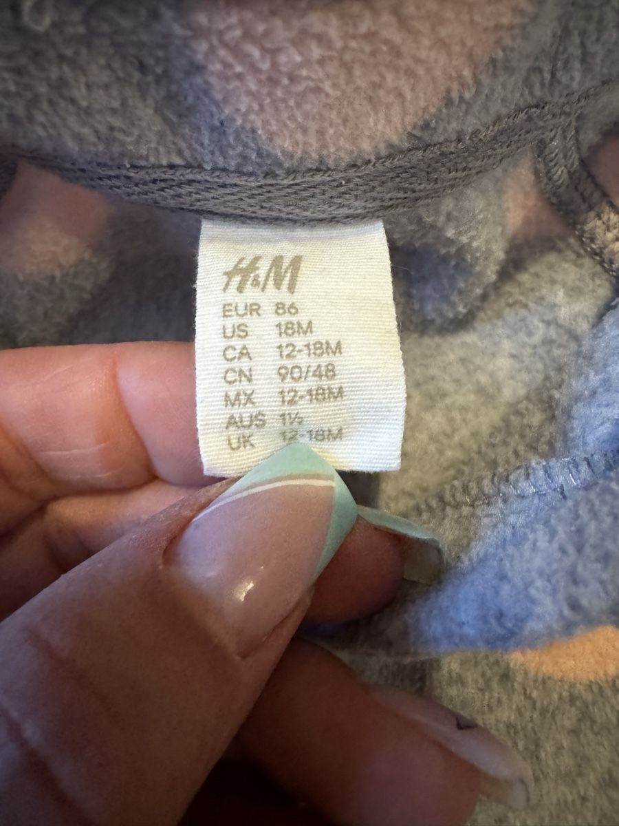H&M Jacken & Mäntel: Fleece Jacke, 86, Mädchen, H&M, grau/rosa – Neu (gemäss Beschreibung) aus Wilen b. Wil von carpediem25 2