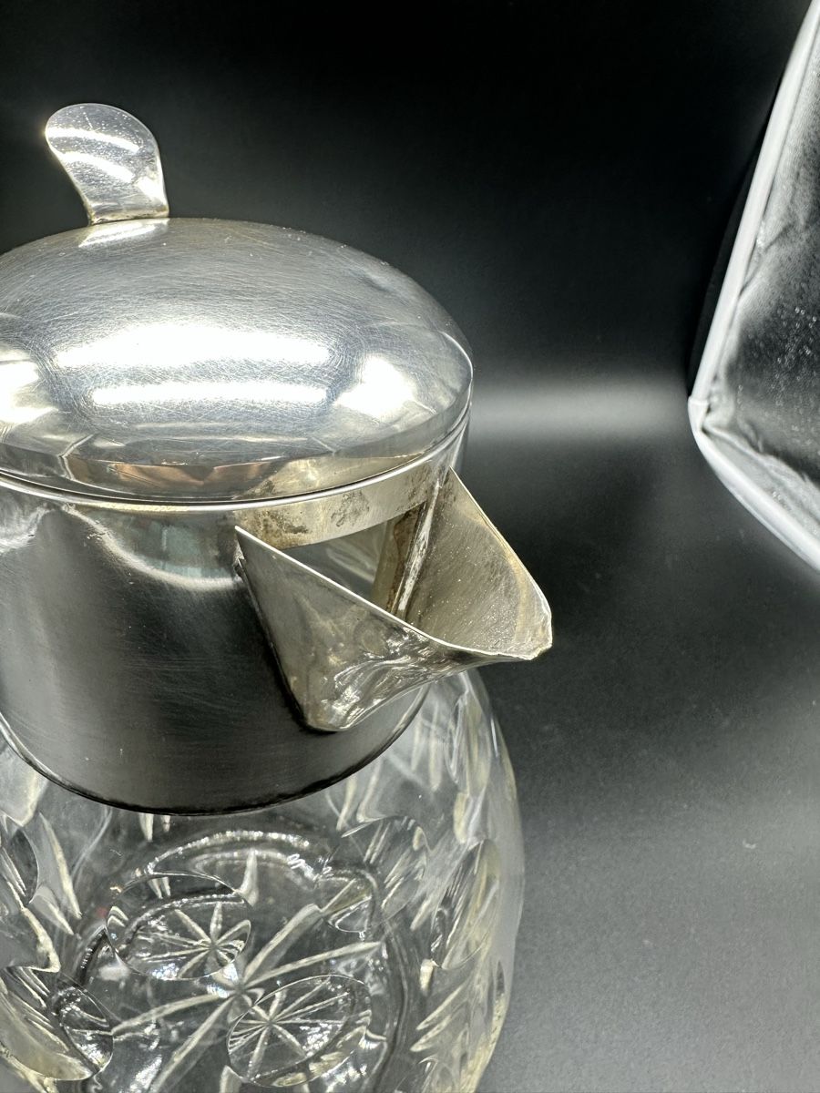 Carafes: Vintage Silver Plated & Cut Crystal Jug – D'occasion à Villmergen par JacRon 3