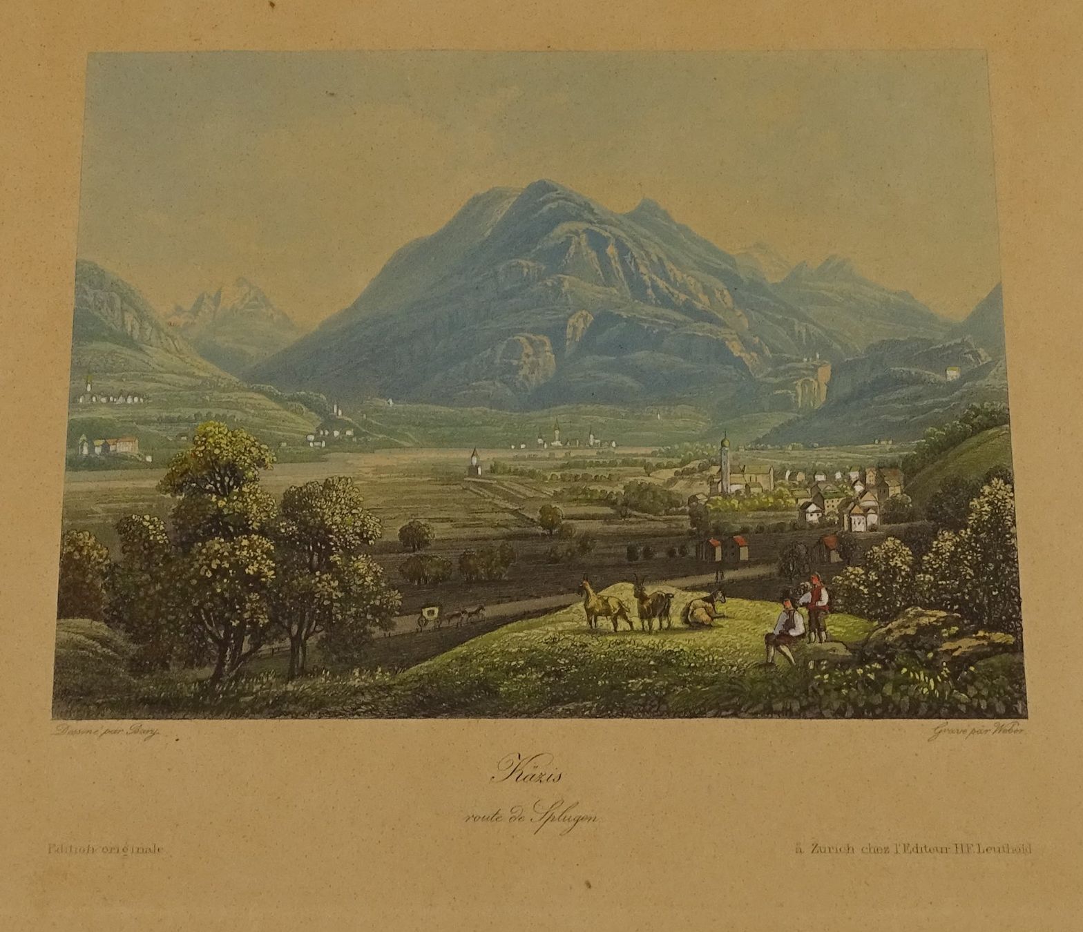 Stiche: CAZIS, KÄZIS, AQUATINTA UM 1840 – Gebraucht aus Grüningen von Kartensammler 1