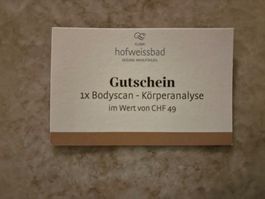 Gutschein für Bodyscan/Körperanalyse Hof Weissbad