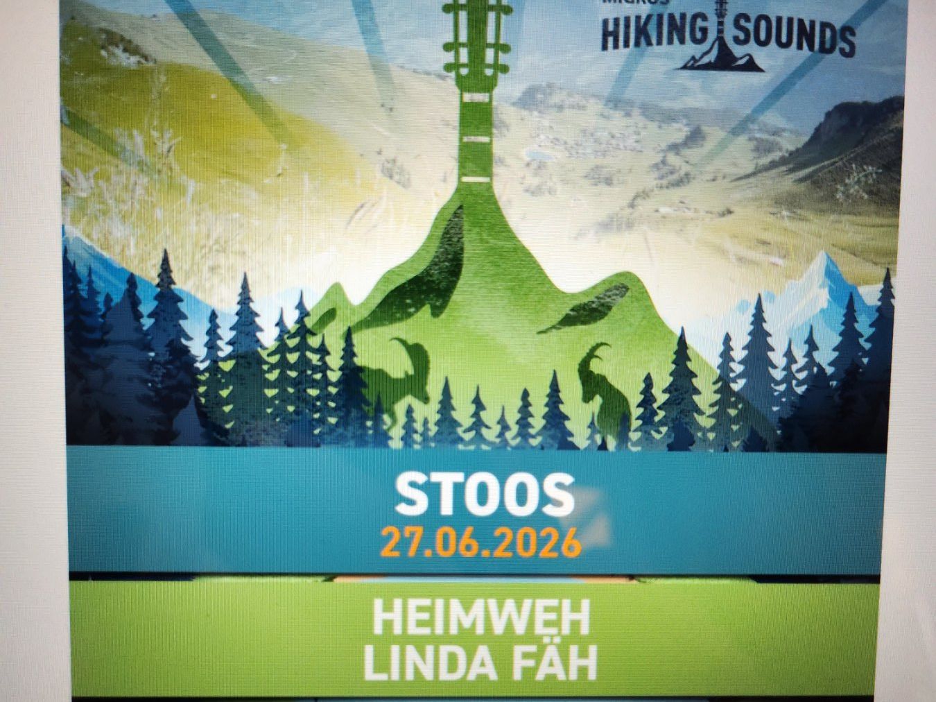 Biglietti: Hiking Sounds - Stoos 27. Juni 2026 – Nuovo (secondo la descrizione) da Sierre venduto da Lys1954