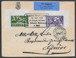 1926 Brief Sondflug Basel-Luzern Top Frankatur F4/F7 ab 1.-