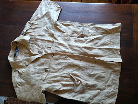 très belle blouse en pur lin, max mara M/L