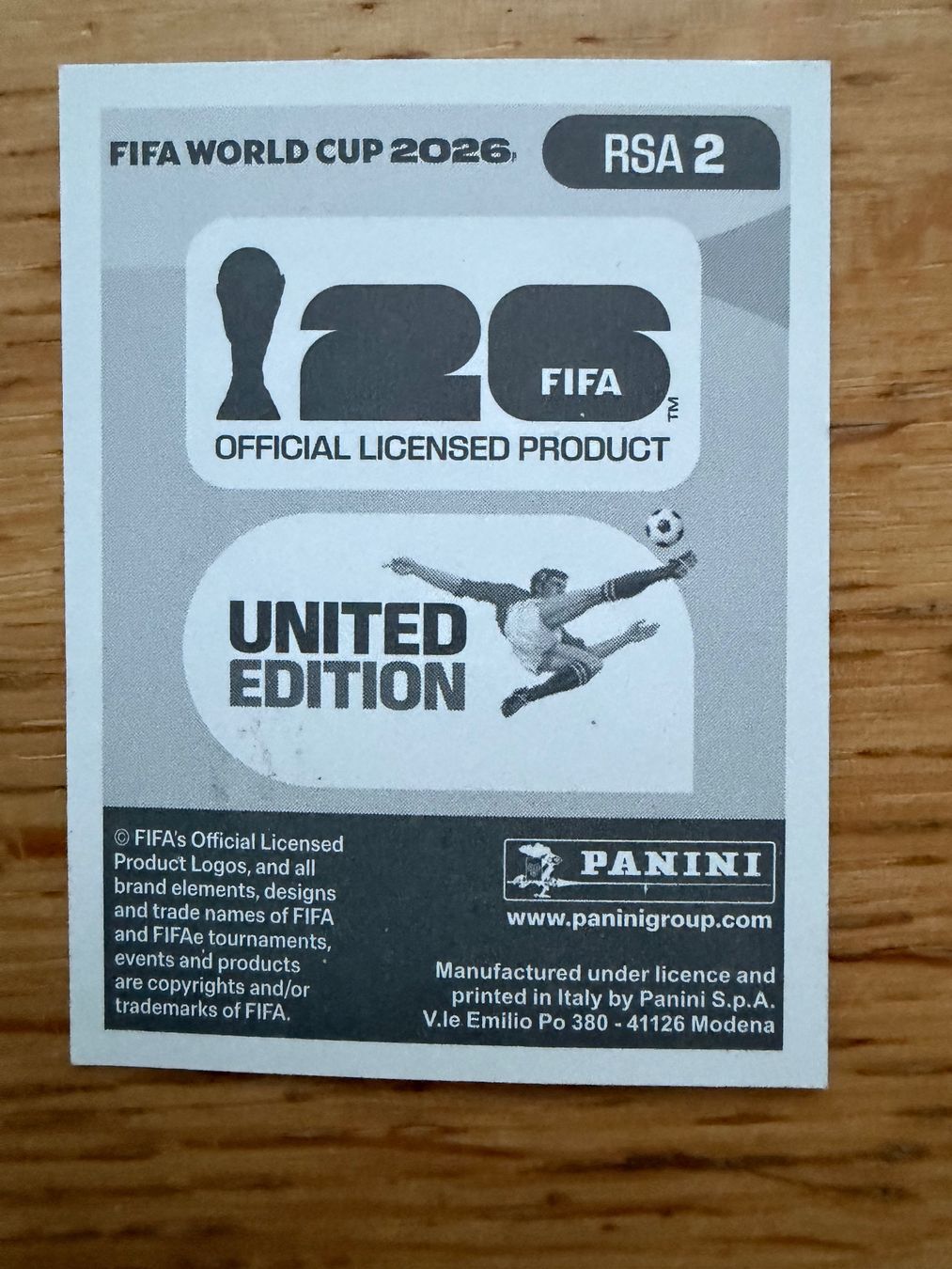 Panini Carte collezionabili: Panini RSA 2 Ronwen Williams – Nuovo (secondo la descrizione) da Zürich venduto da bel5 1