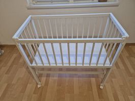 Fillikid Beistellbett weiss, höhenverstellbar  wie neu