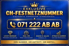 Exklusive CH-Festnetznummer 071 222 AB AB – für Business