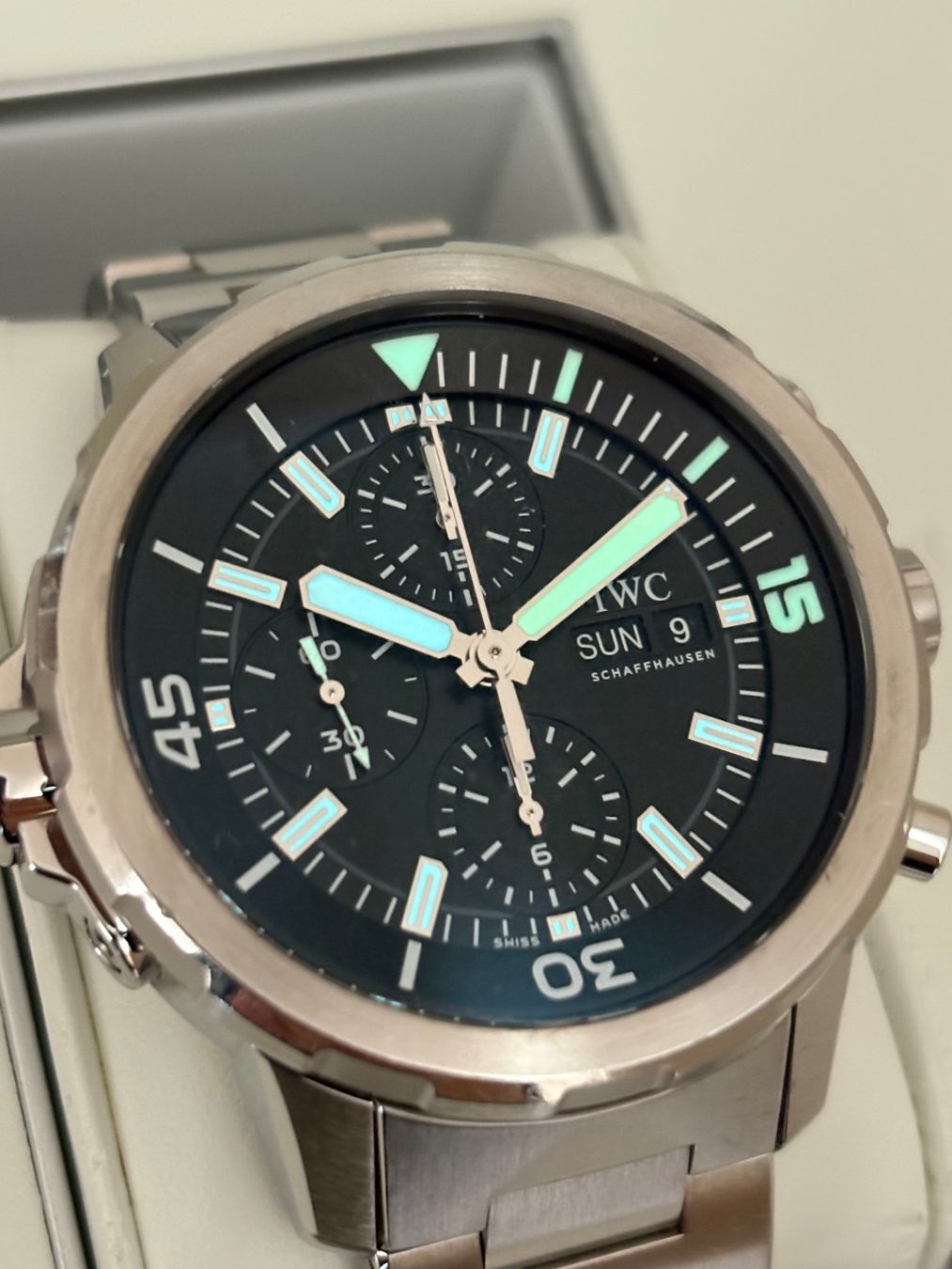 IWC Uhren: IWC Aquatimer Chronograph 44 Fullset IW376804 – Gebraucht aus Birsfelden von Mynos 2