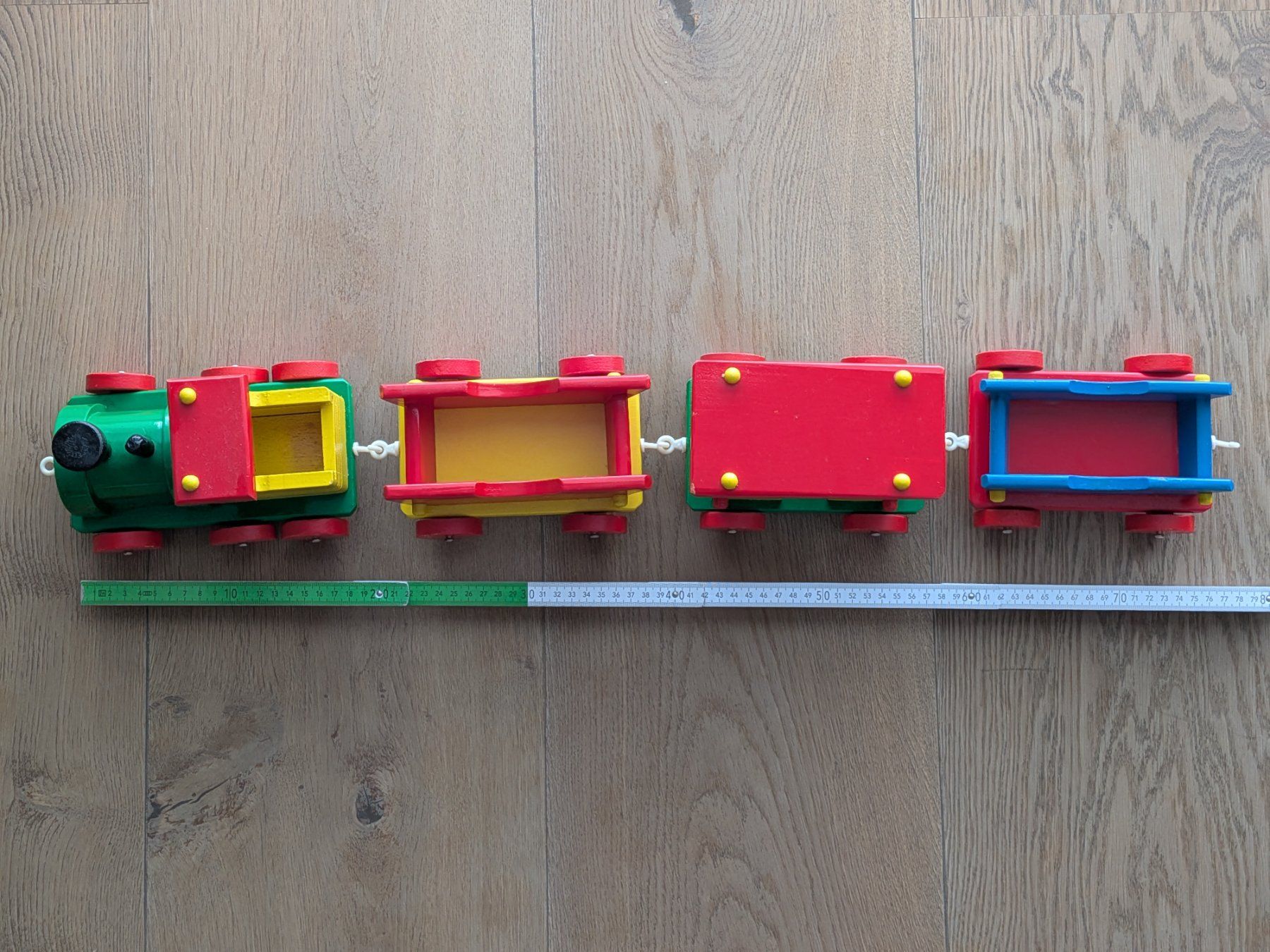 Giocattoli: 4-teilige Holzeisenbahn ca. 80cm – Usato da Port venduto da gecotom 1