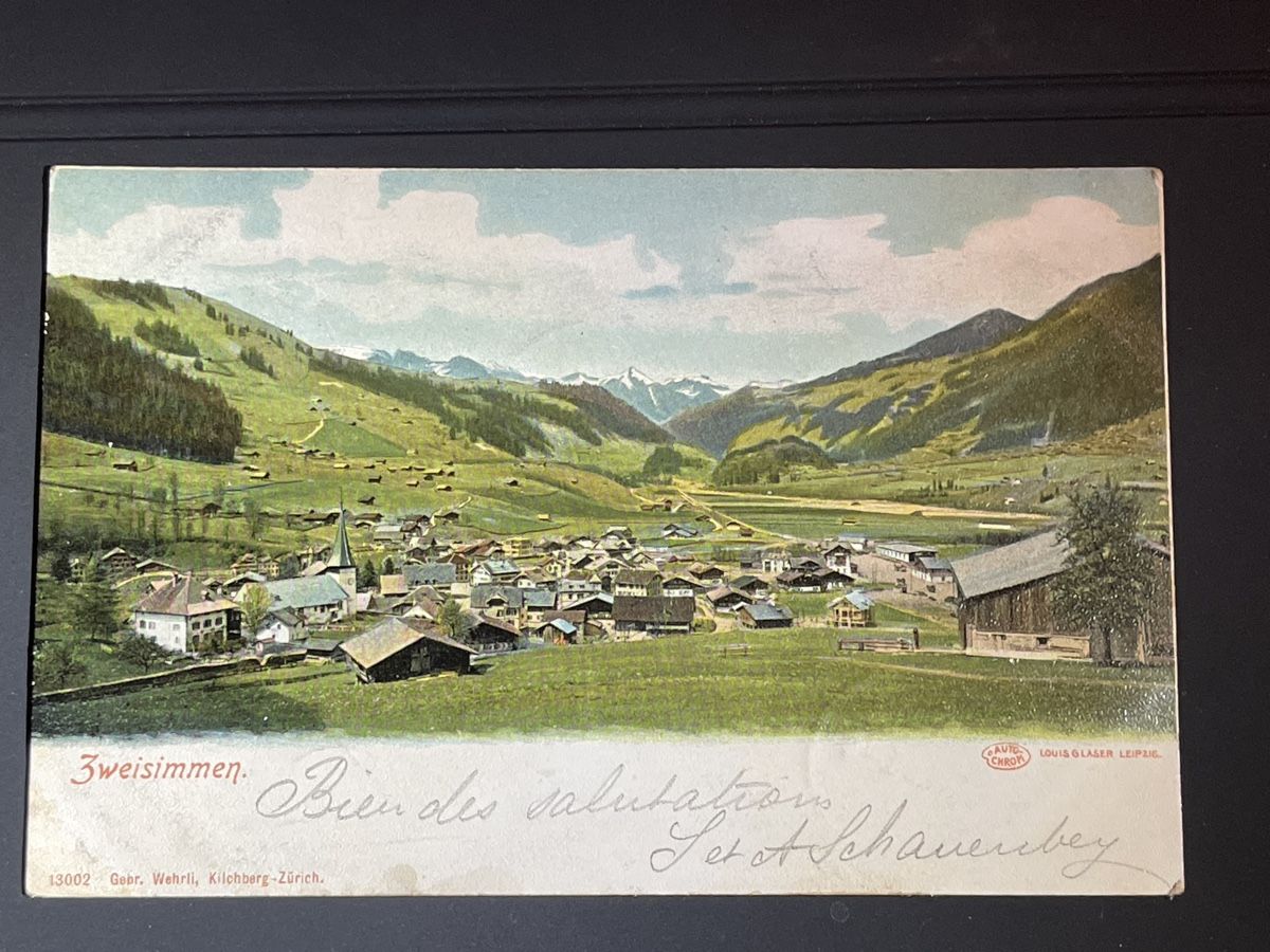 Cartoline postali: Zweisimmen Ansichtskarte, – Usato da Strengelbach venduto da Aschatan5