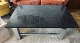 Moderner Couchtisch mit Granit-/Marmorplatte – 110x70 cm