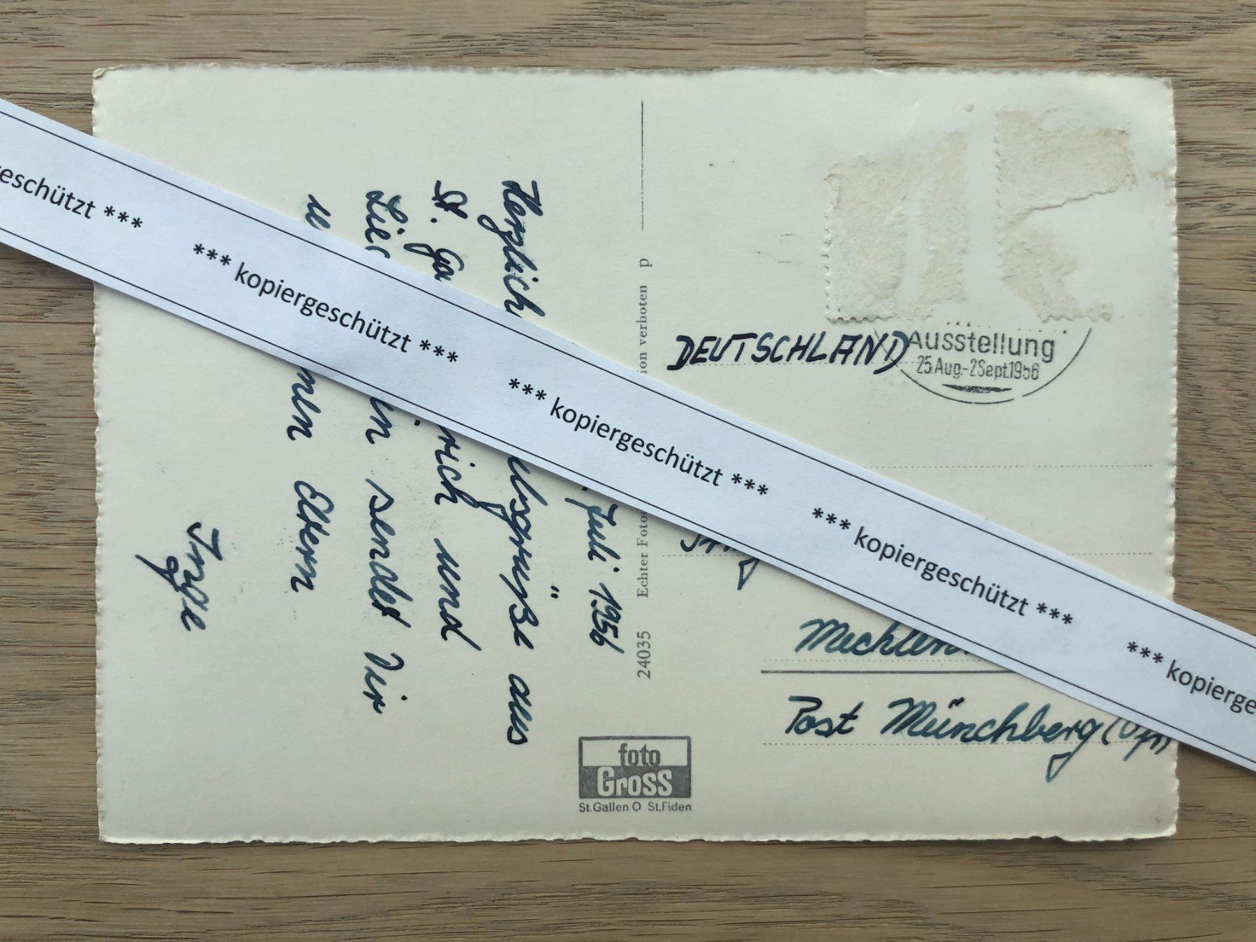 Ansichtskarten: 1956 St. Gallen Scheffelstein Säntis alt AK – Gebraucht aus Hefenhofen von Bierinder 1