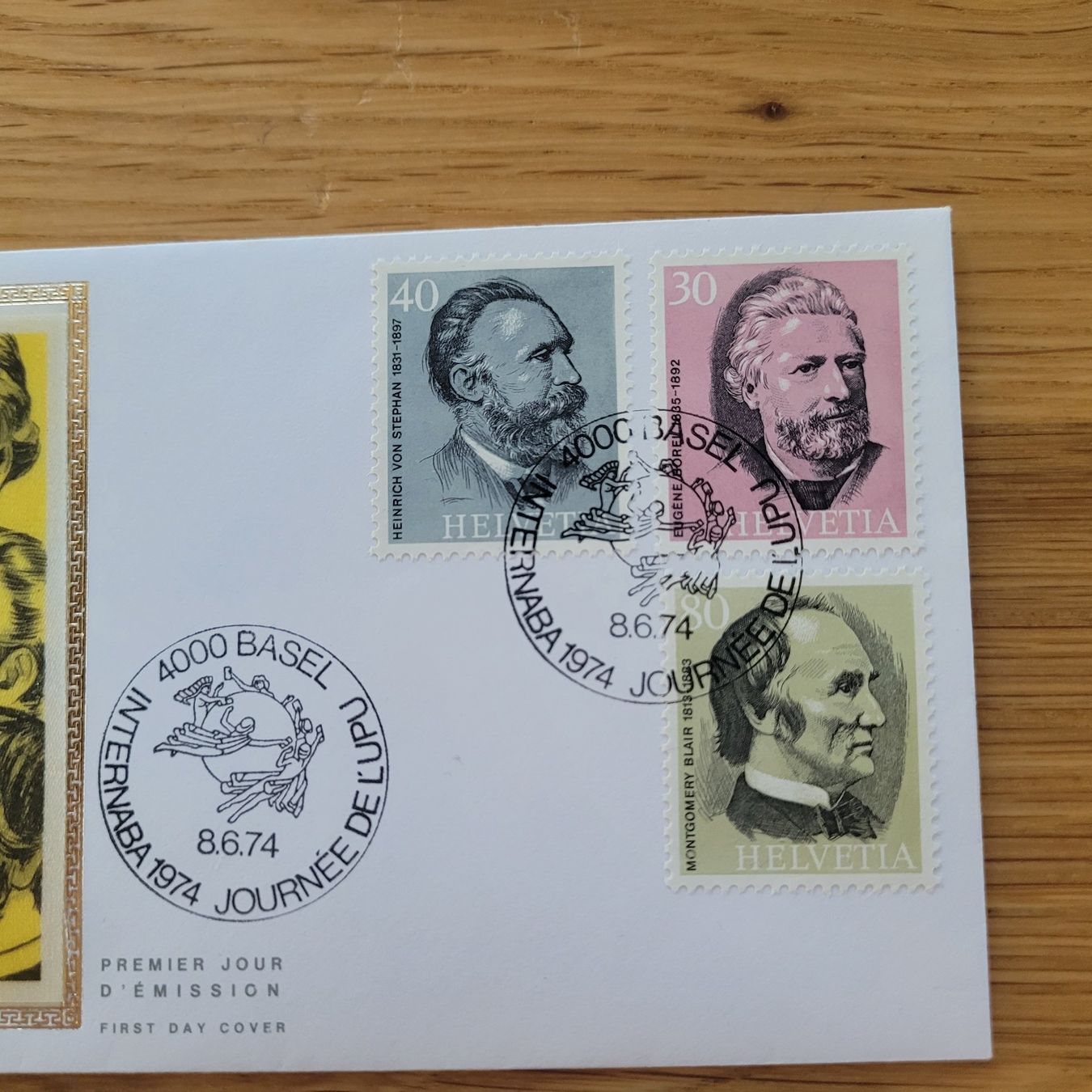 Tutti i francobolli: FDC mit Seidenbild 1974 Basel – Usato da Biel/Bienne venduto da Destockweb 1