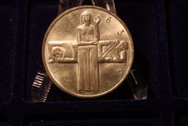 Silbermünze 5 Franken 1963 (Rotes Kreuz) in guter Erhaltung