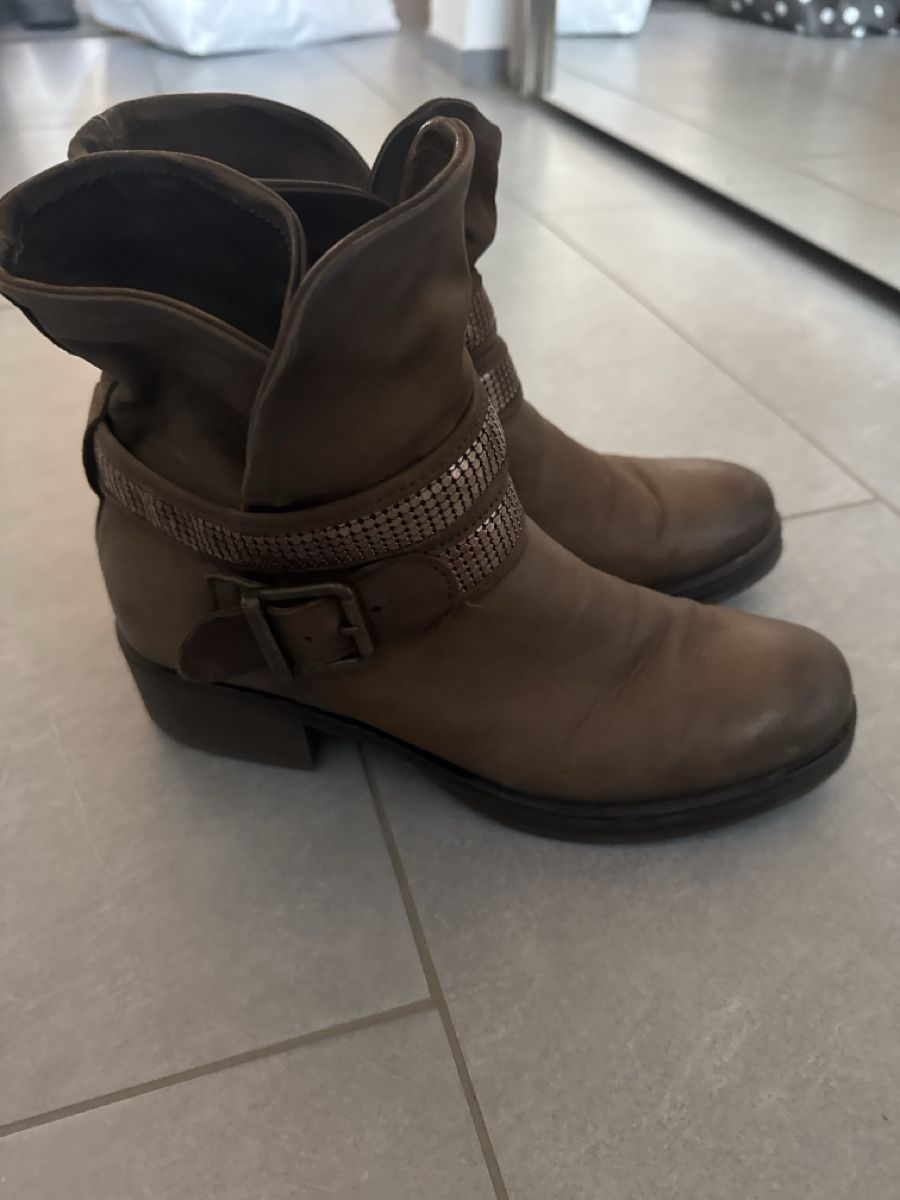 Damenschuhe: Echtleder Stiefelette – Gebraucht aus Fürstenau von Du-01 1