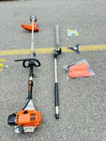 Rasentrimmer mit Heckenschere mit 4 Funktionen + Gürte
