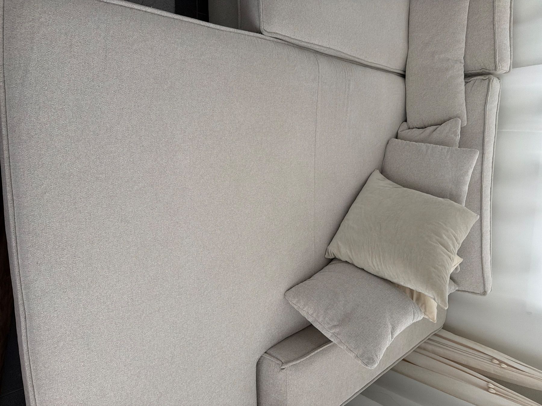 Divani: Moderne Wohnlandschaft Ecksofa beige Stoff – Nuovo (secondo la descrizione) da Lauerz venduto da ant_5h95 8