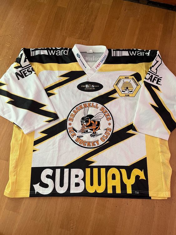 Bracknell Bees Trikot. Logo genäht. Nummer flockiert Kaufen auf Ricardo
