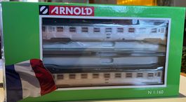 Arnold HNS4378 SNCF 2teil Set Inox DEV Wagen