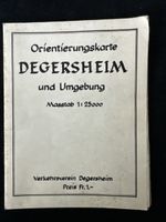 Orientierungskarte Degersheim, vintage Karte