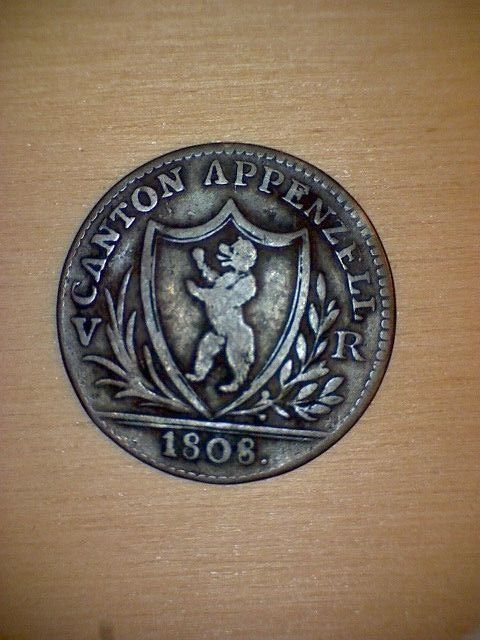 Tutti le monete: Appenzell. BI. Batzen 1808 +++ – Usato da Pfungen venduto da Aguti77