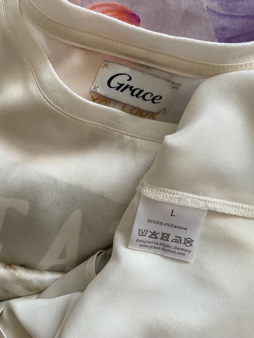 Grace Camicette: GRACE 100% Seiden Bluse Gr L ecrue – Usato da Urdorf venduto da alda02 7