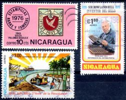 NICARAGUA 3 MARKEN GESTEMPELT ERHALT SIEHE SCAN - AC244