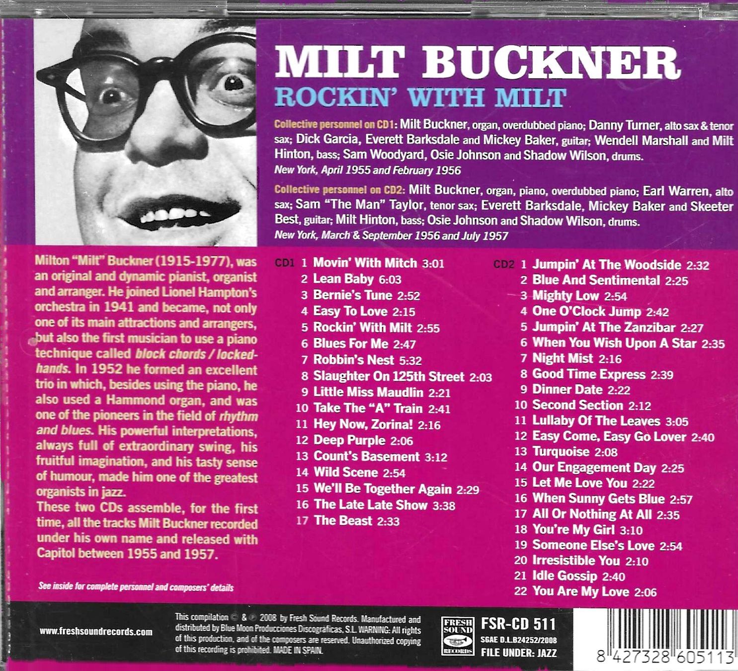 CDs: Milt Buckner 2 CD's - Rocking With Milt – Gebraucht aus Savagnier von Ne2065 1