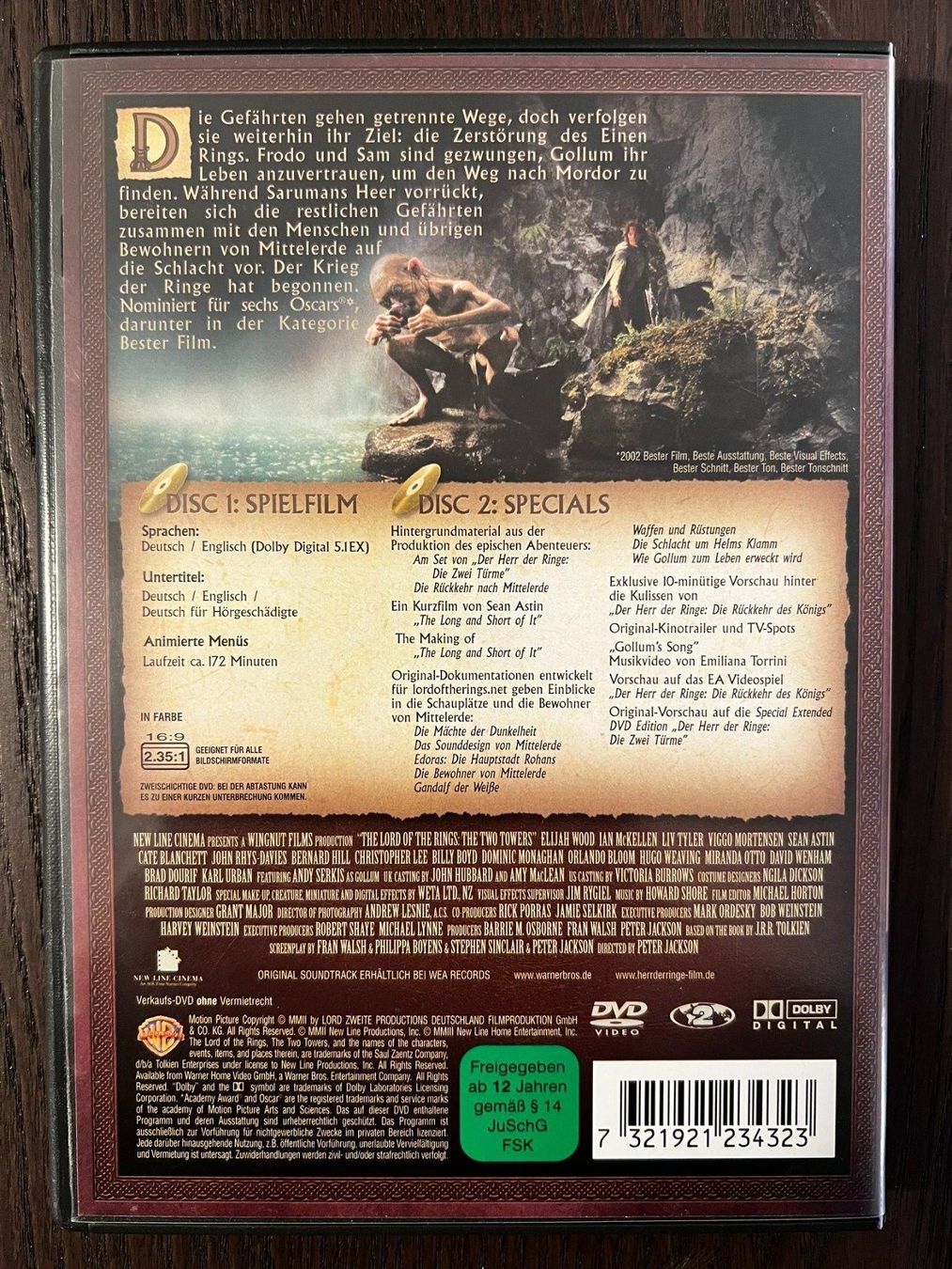 Tutti i DVDs: Der Herr der Ringe - Die zwei Türme – Usato da Zürich venduto da FilmFreunde 1