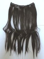 3x Clip-in Haarteil - dunkelbraun - alle neu