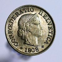 5 Rp 1908 Fehlender Querstrich beim "H" RARITÄT STGL!!!!
