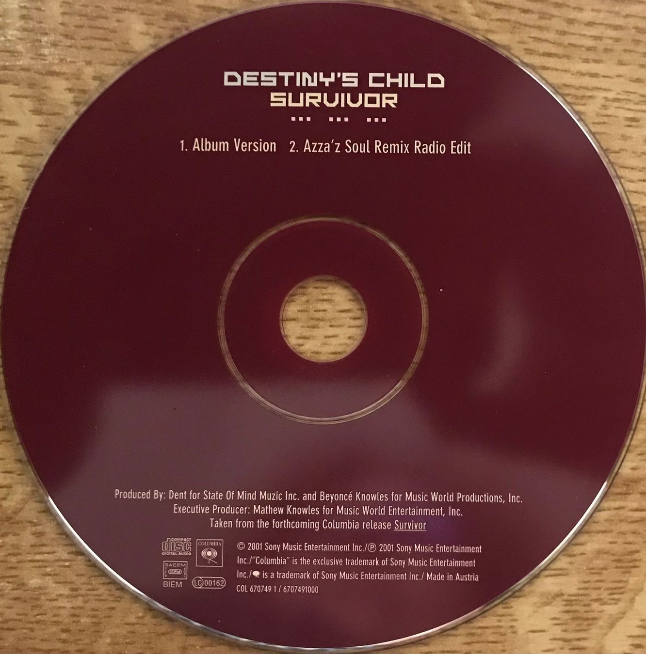 CDs: DESTINY’S CHILD - SURVIVOR - CD – Gebraucht aus Bussigny von vinyl-pas-cher 2